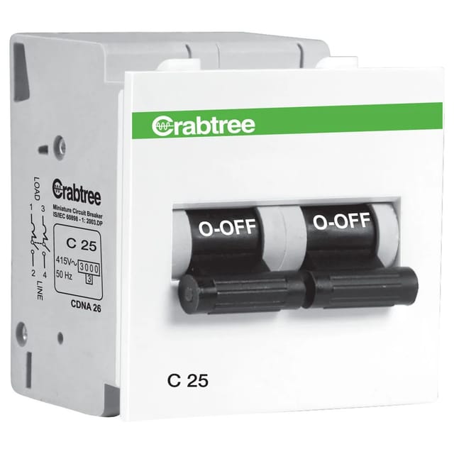 Havells 25 A DP C MINI MCB Mini MCB & Motor Starter White