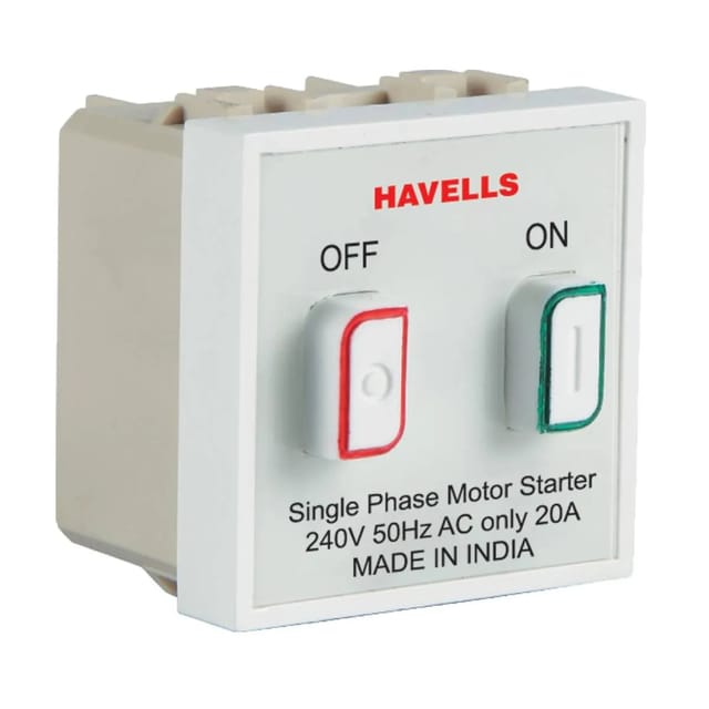 Havells 20 A Motor Starter  Coral Series - Motor Starter & Mini MCB White