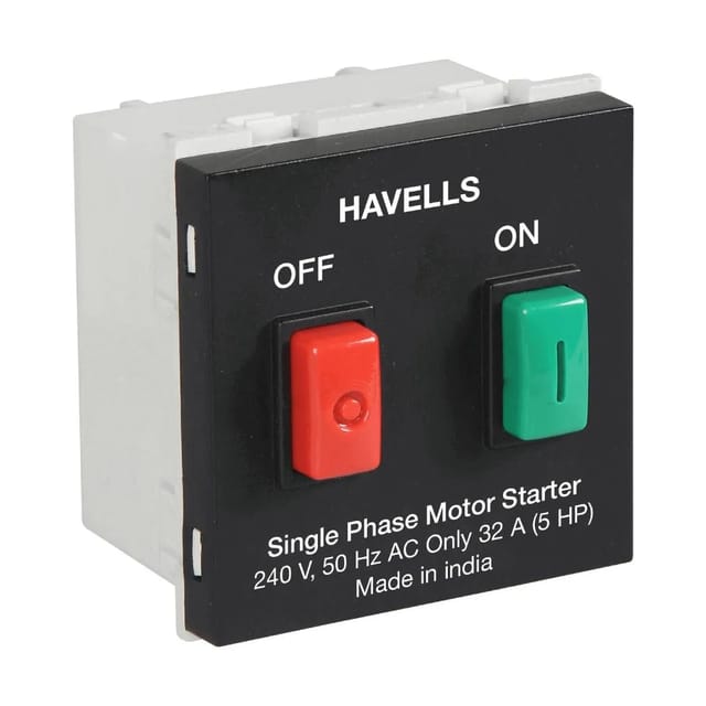 Havells 32 A Motor Starter  Fabio Series - Motor Starter & Mini MCB Velvet Black