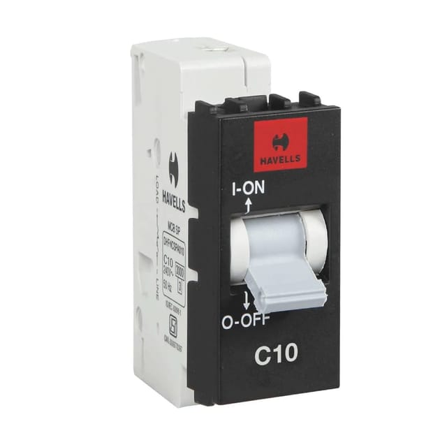 Havells 10 A SP 'C' MINI MCB  Fabio Series - Motor Starter & Mini MCB Velvet Black