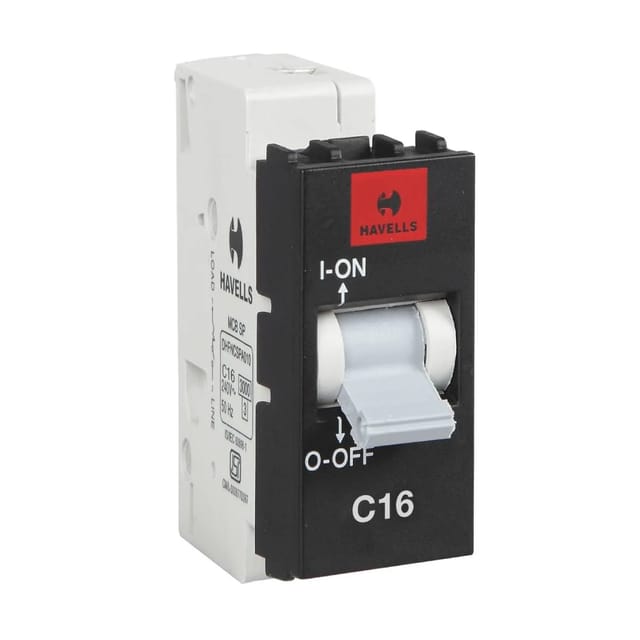 Havells 16 A SP 'C' MINI MCB  Fabio Series - Motor Starter & Mini MCB Velvet Black