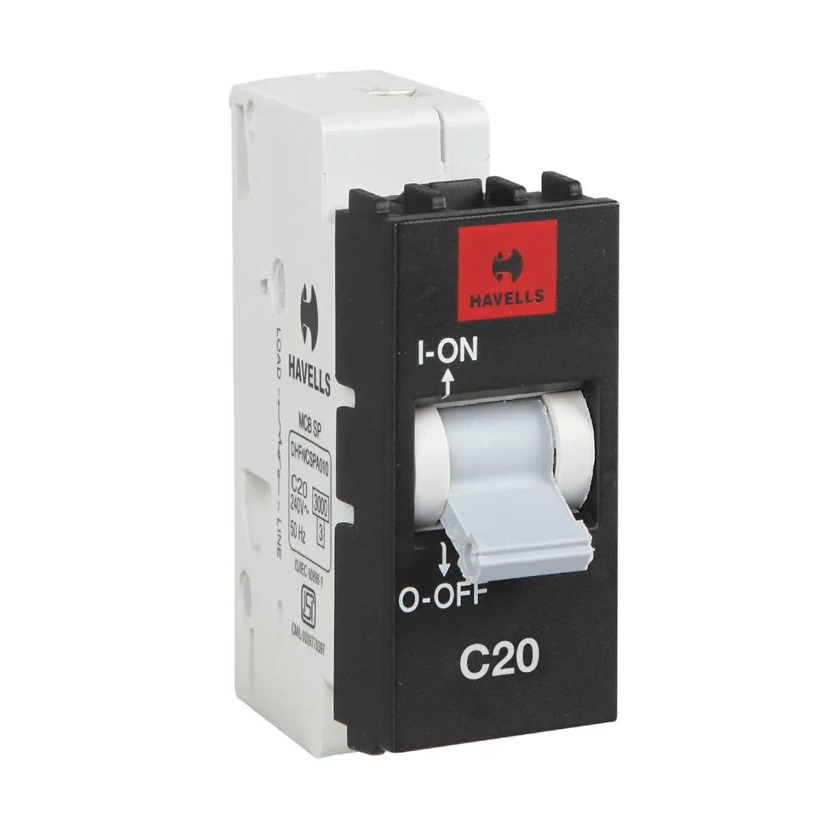 Havells 20 A SP 'C' MINI MCB  Fabio Series - Motor Starter & Mini MCB Velvet Black