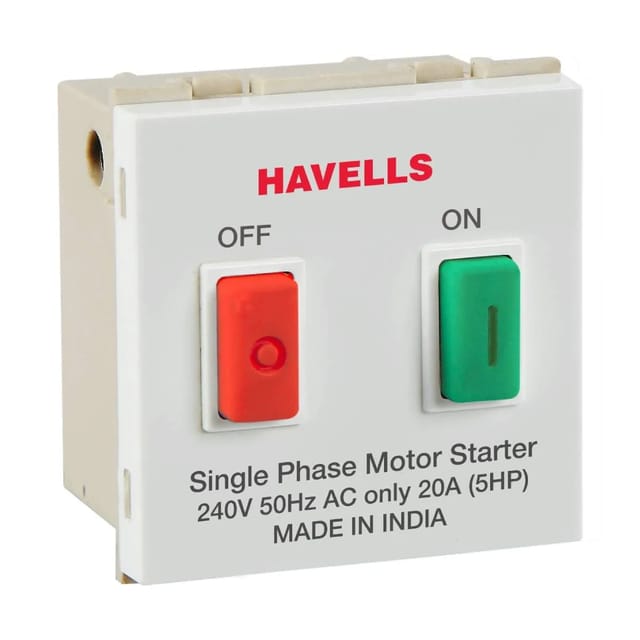 Havells 20 A Motor Starter  Fabio Series - Motor Starter & Mini MCB White