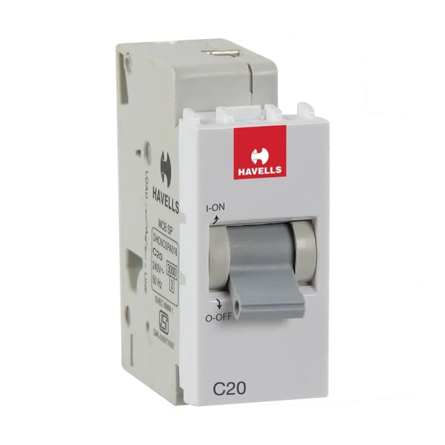 Havells 20 A SP 'C' MINI MCB  Fabio Series - Motor Starter & Mini MCB White