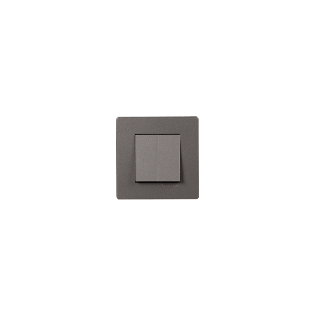 Havells PC Combined Plate Moderna Elephant Grey Moderna Elephant Grey